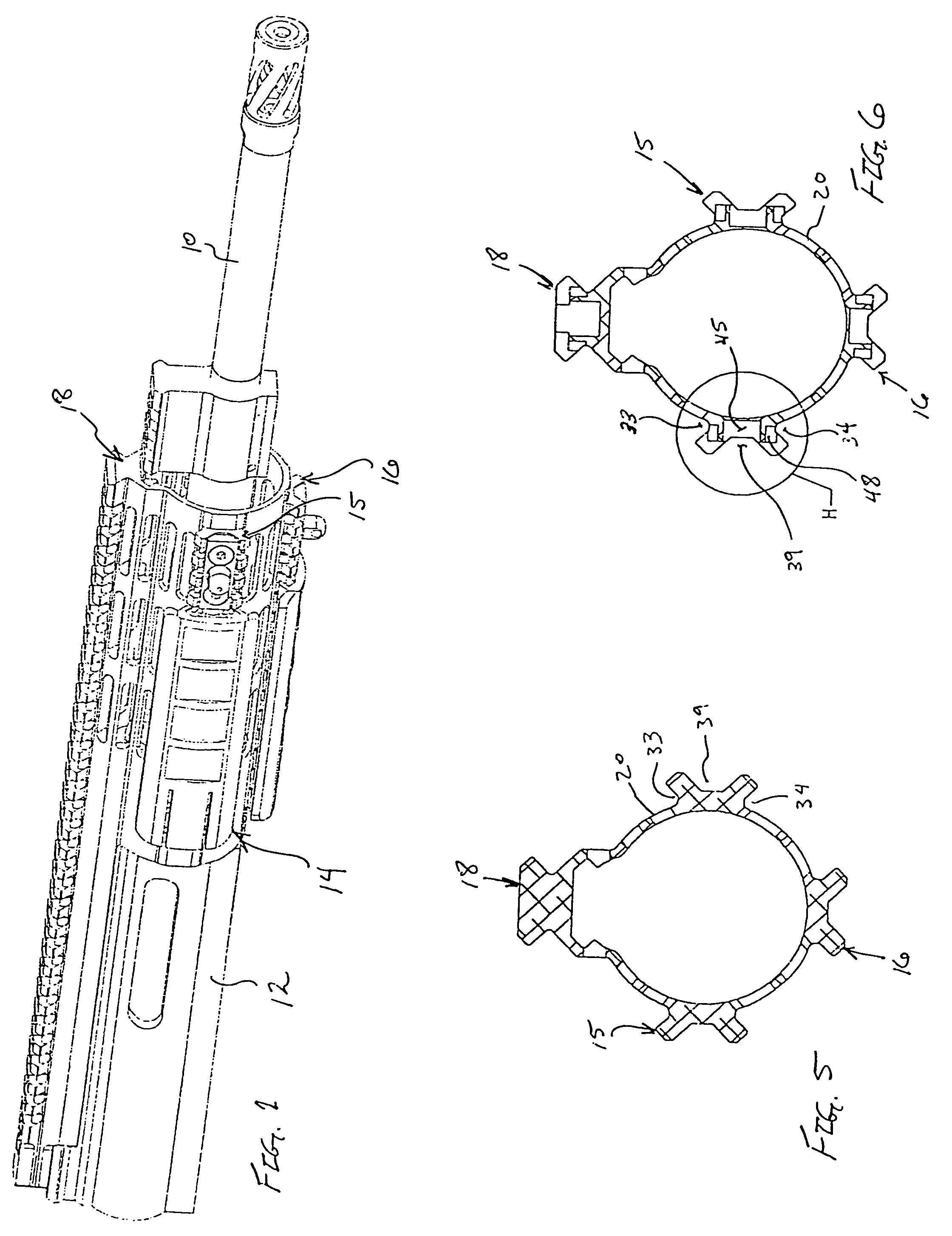 Hand guard assembly for firearms