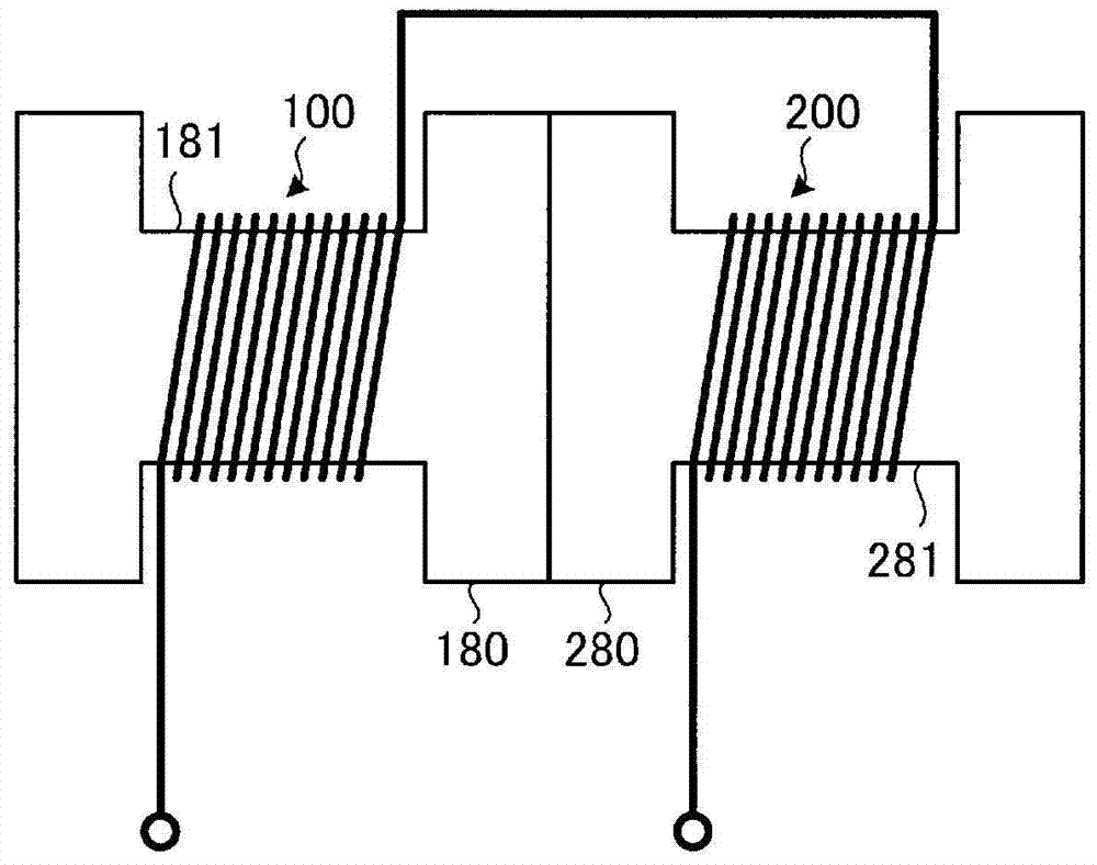 Non-contact power supply transformer for mobile body