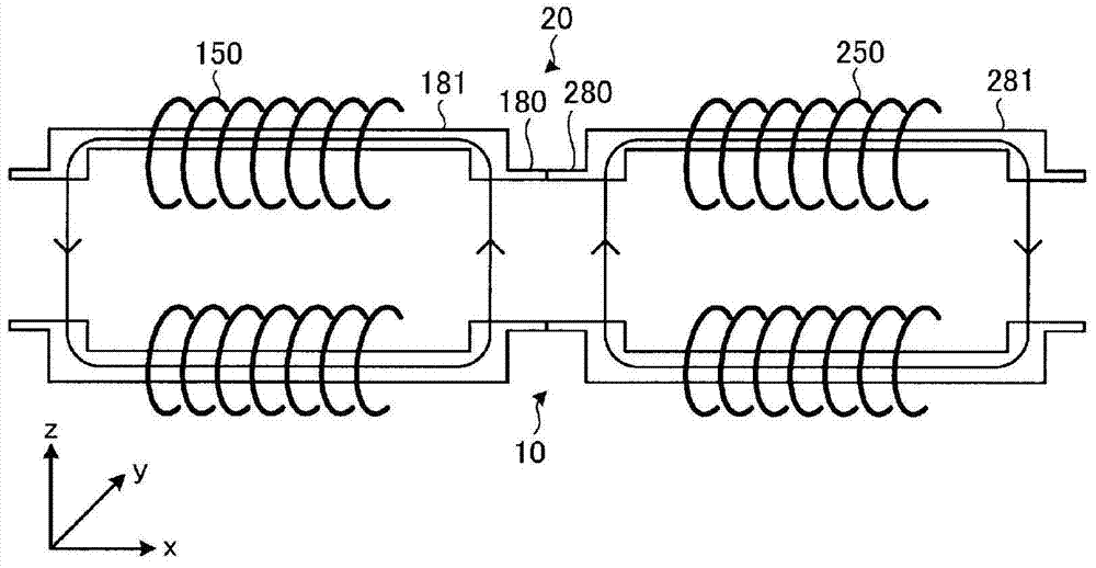 Non-contact power supply transformer for mobile body