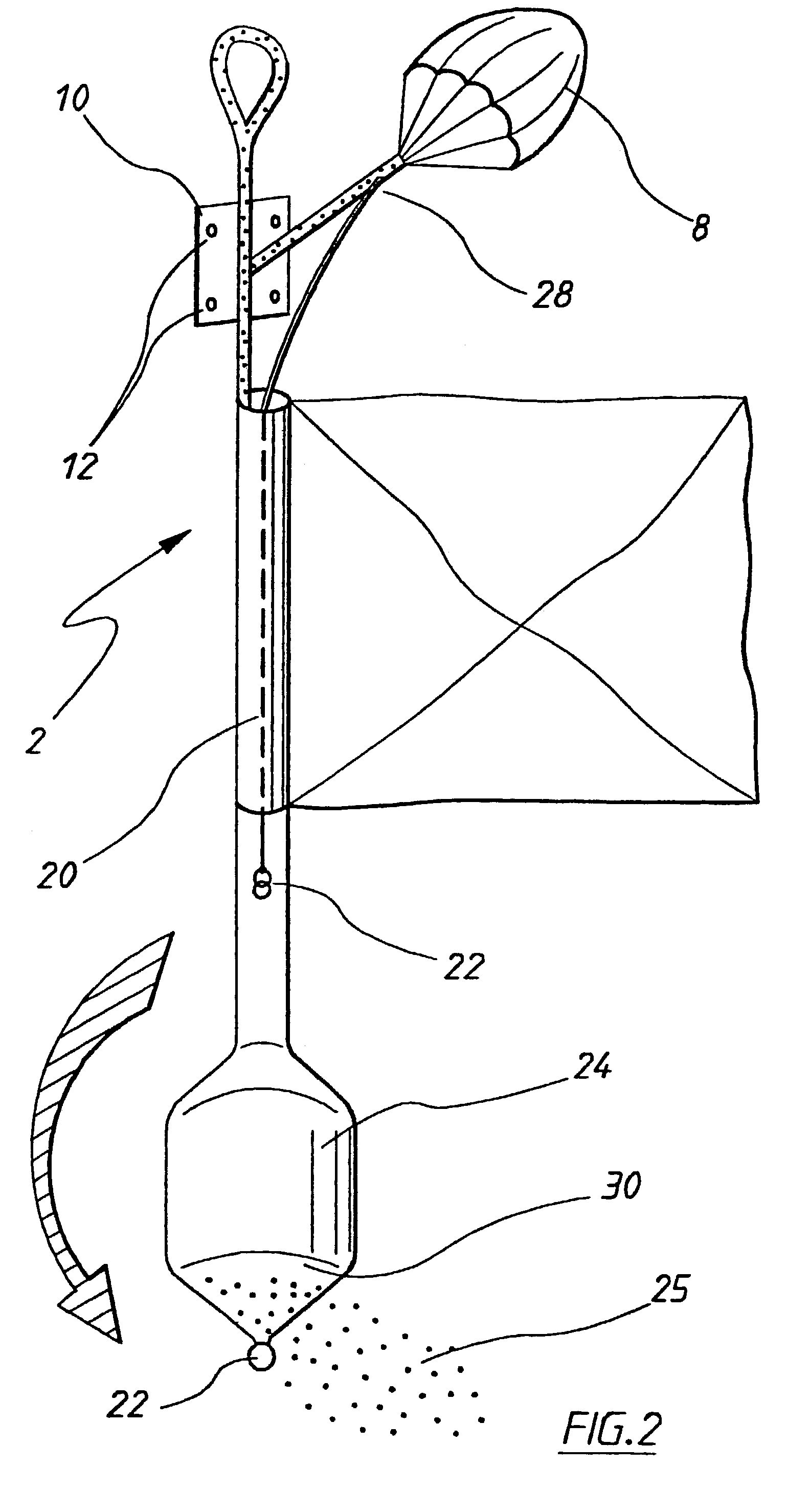 Emergency drop system for an aircraft advertising display