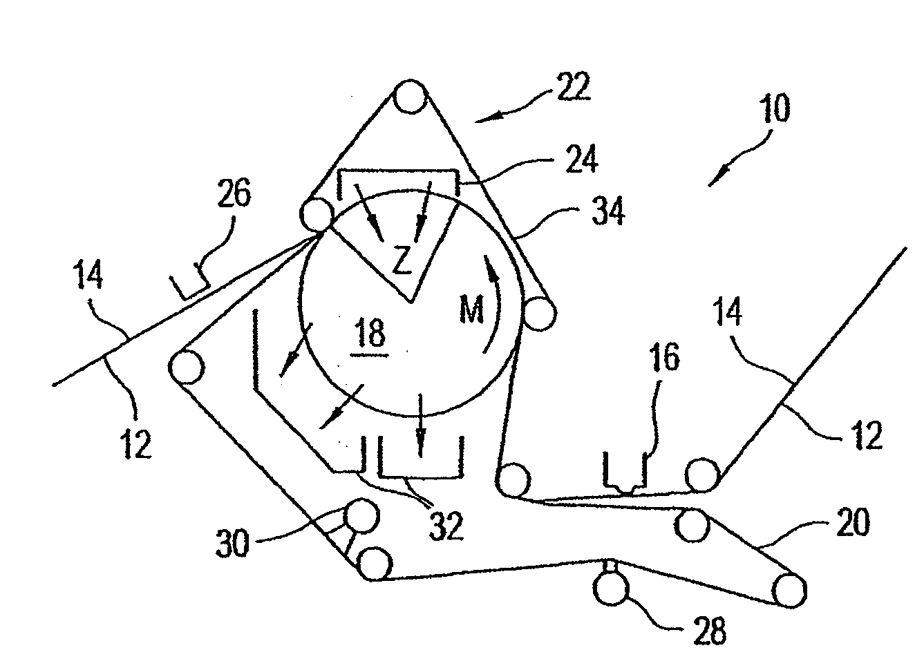 Press section and permeable belt in a paper machine