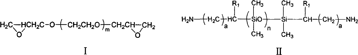 Polyether/aminopolysiloxane block copolymer and use thereof