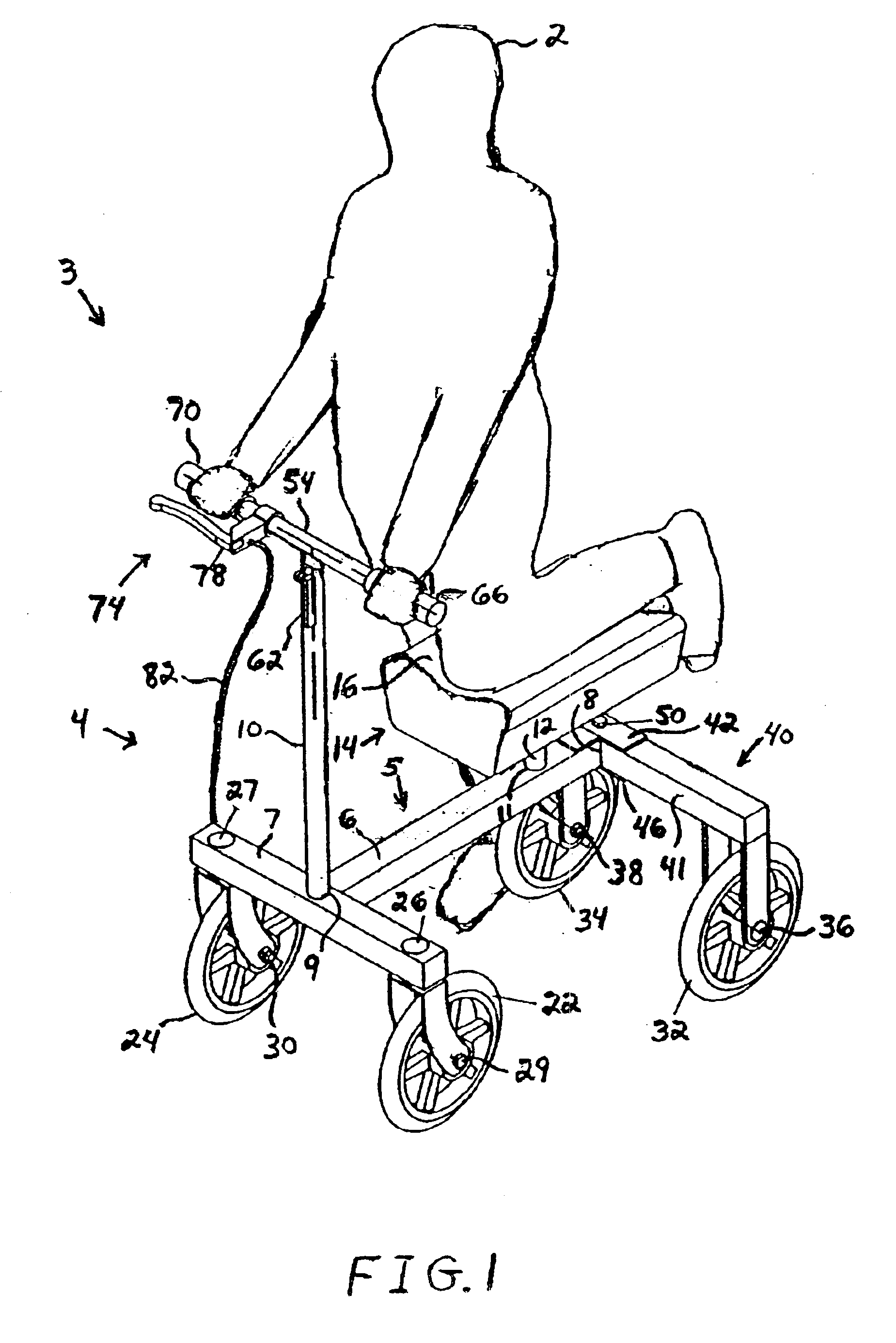 Cart for injured person