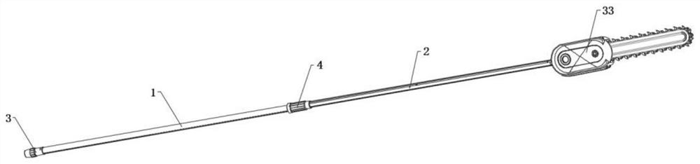 Coaxial telescopic high-altitude electric saw