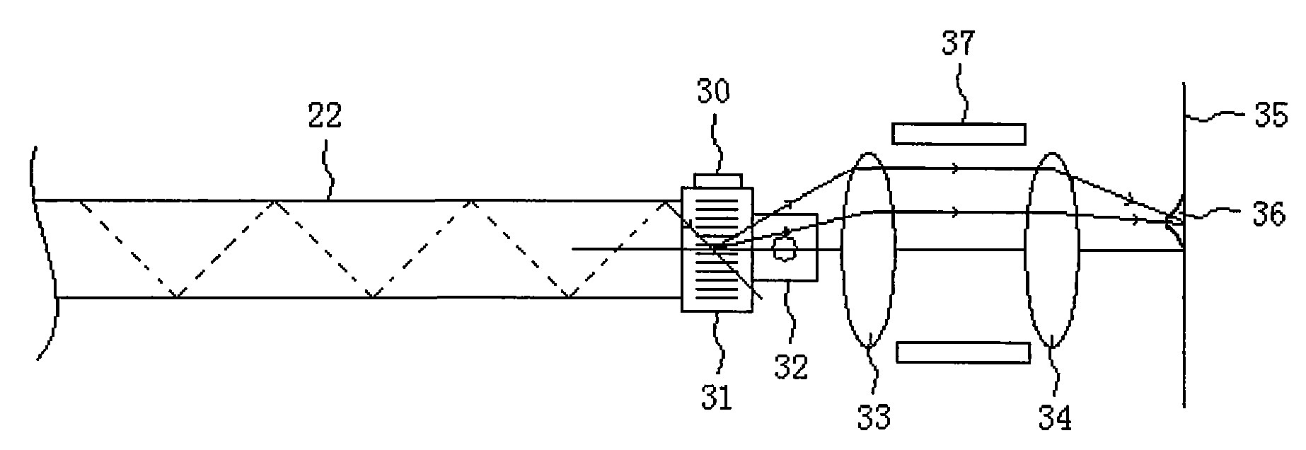 Single-optical fiber multiphoton fluorescence scanning endoscope