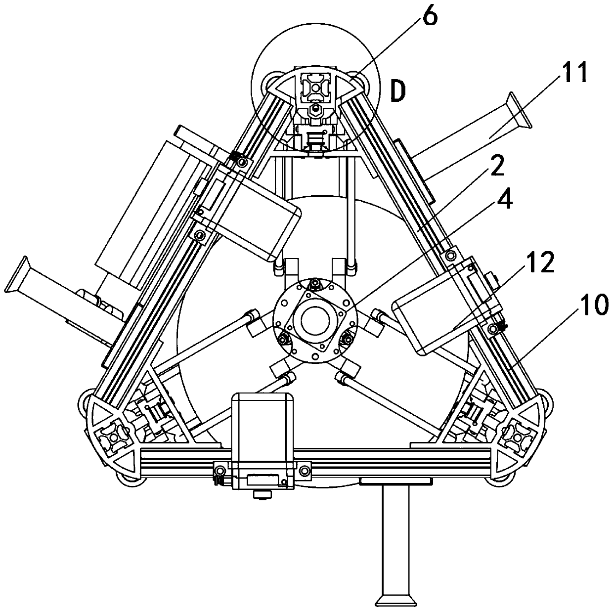 An installation and mobilization mechanism for processing the internal lithium battery frame of new energy vehicles