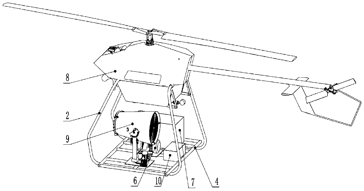 Flying type spraying dust removal device and method