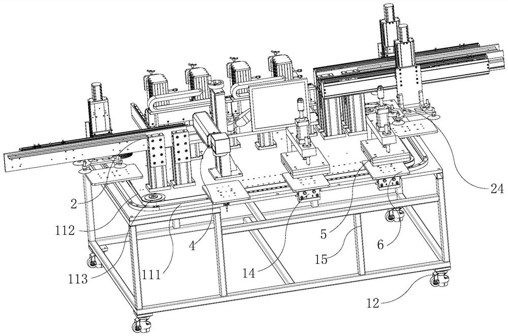 Slow-curing gluing process and device for panel and frame