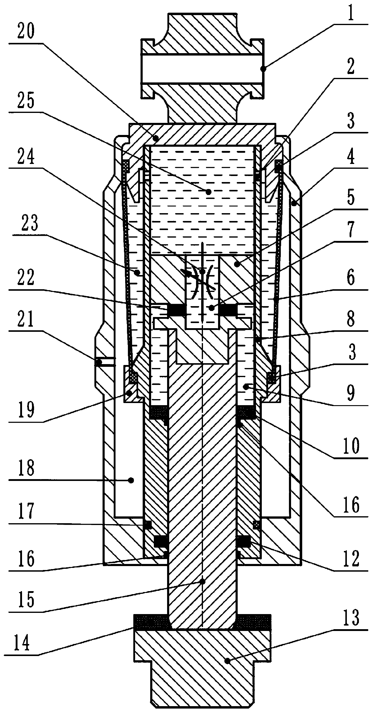 Built-in single capsule suspension gas spring