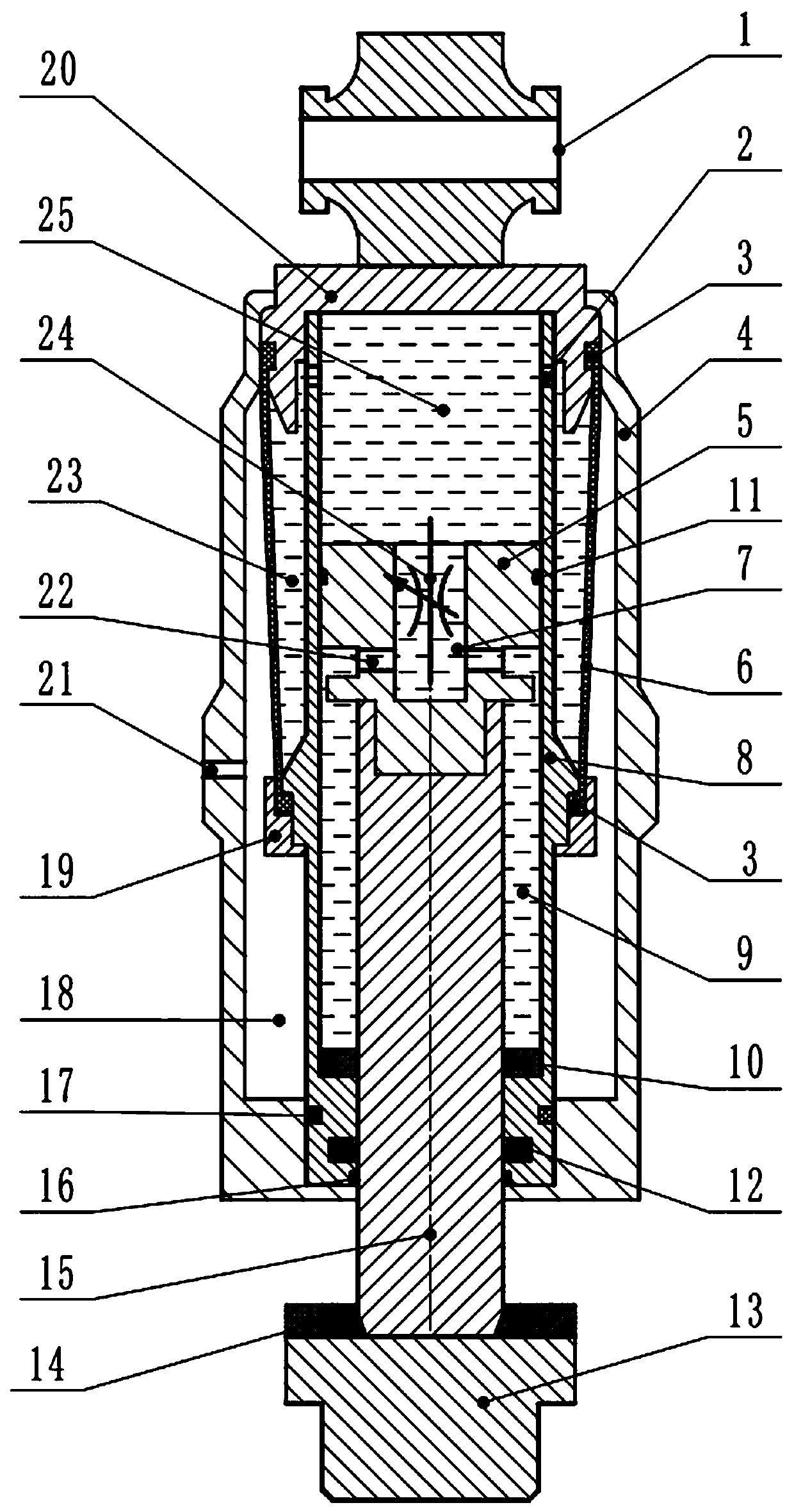 Built-in single capsule suspension gas spring