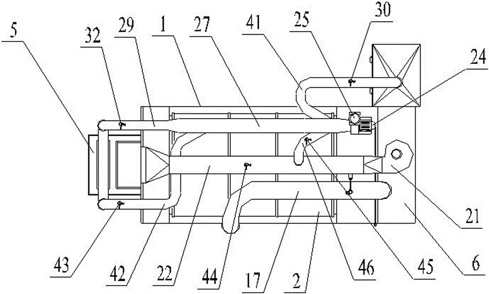 A dampening machine capable of improving the uniformity of temperature and humidity of tobacco leaves and reducing crushing