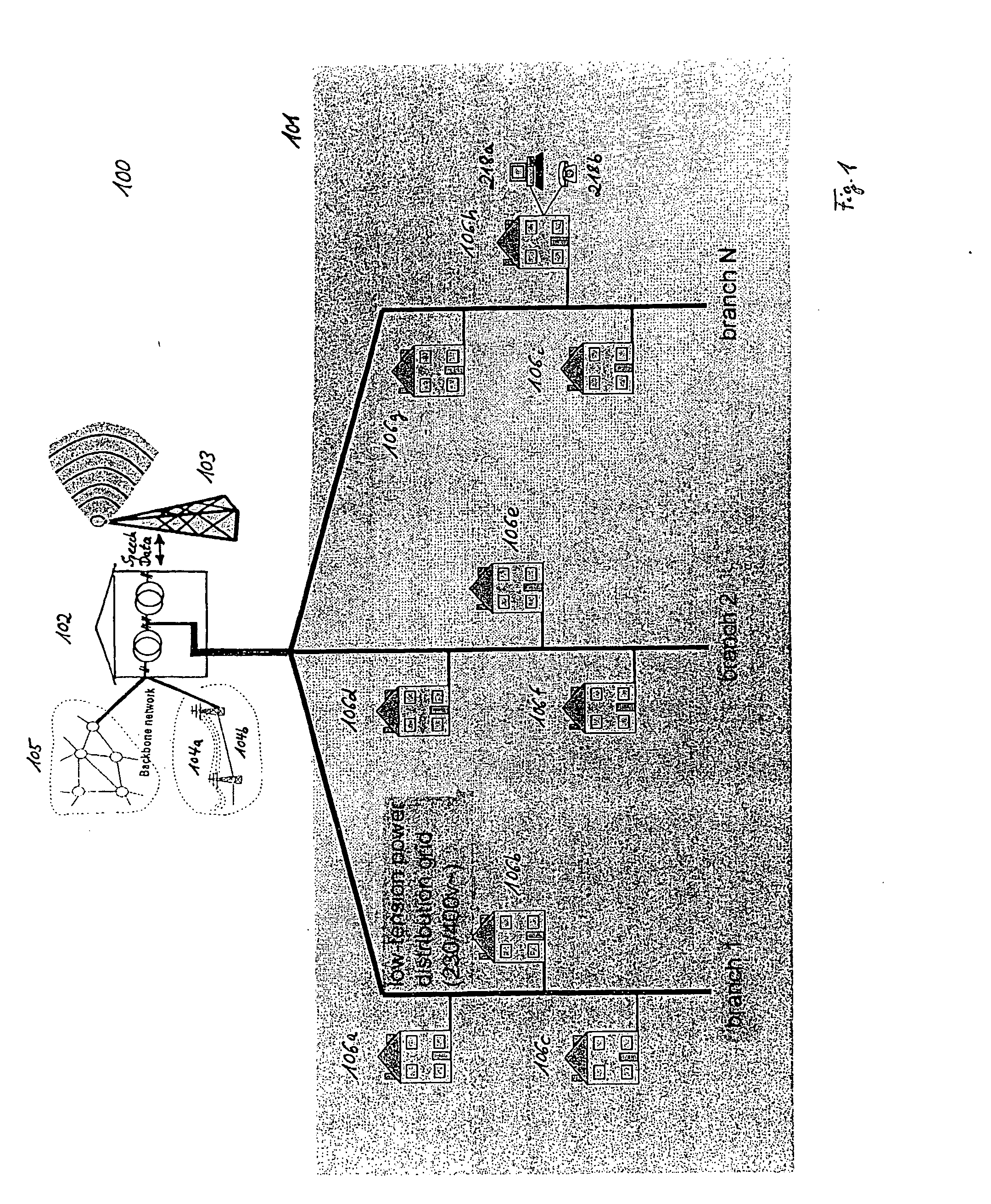 Detection of broadcast signals for defining useable frequency bands for powerline communication