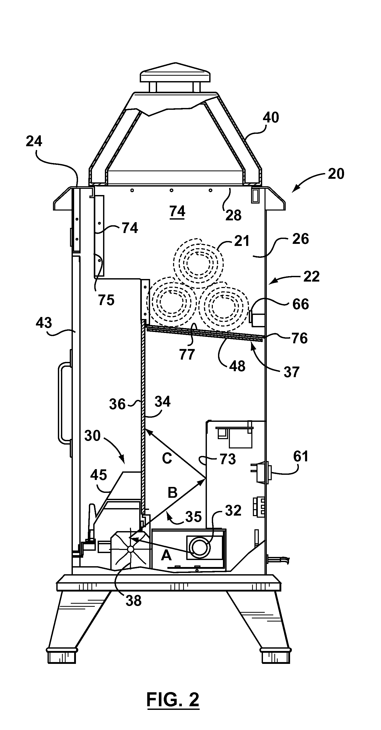 Flame simulating assembly