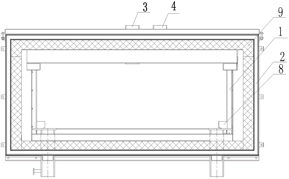 Furnace body of a continuous annealing furnace