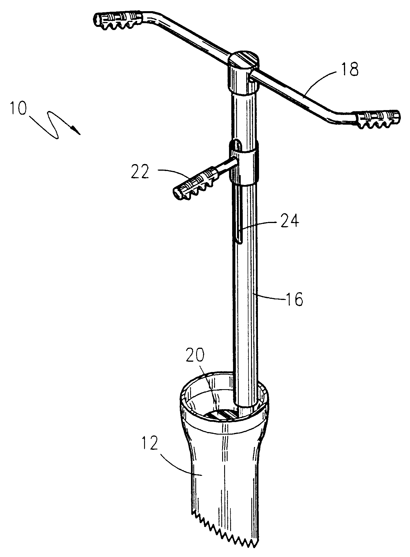 Manually manipulated rotatable digging blade