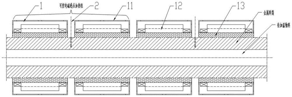 A magnetic shield tube type electromagnetic induction heating device