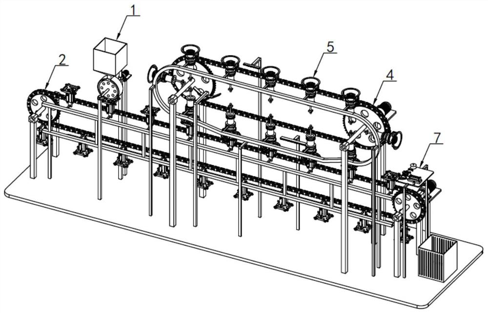 Continuous tea dragon bead packaging production line