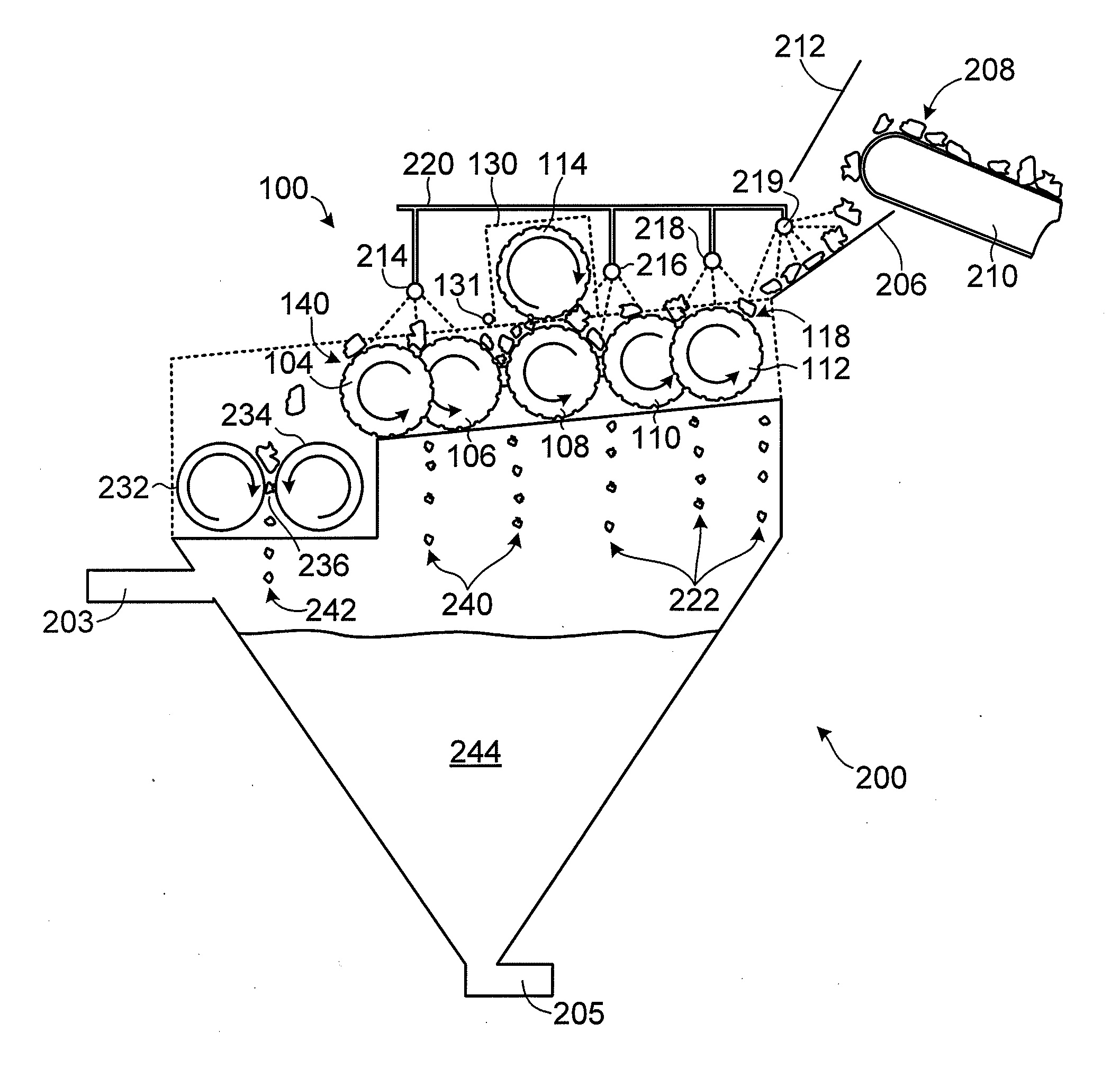 Method and apparatus for processing an ore feed