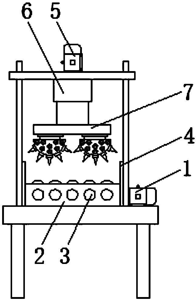 An integrated coal crushing and drying device with screening function