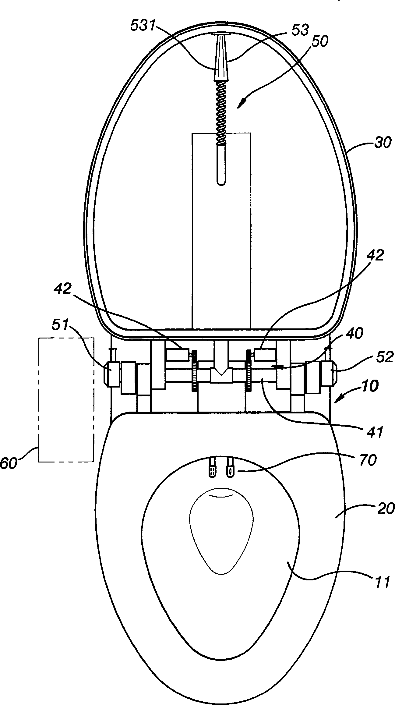 Automatic flushing device for toilet