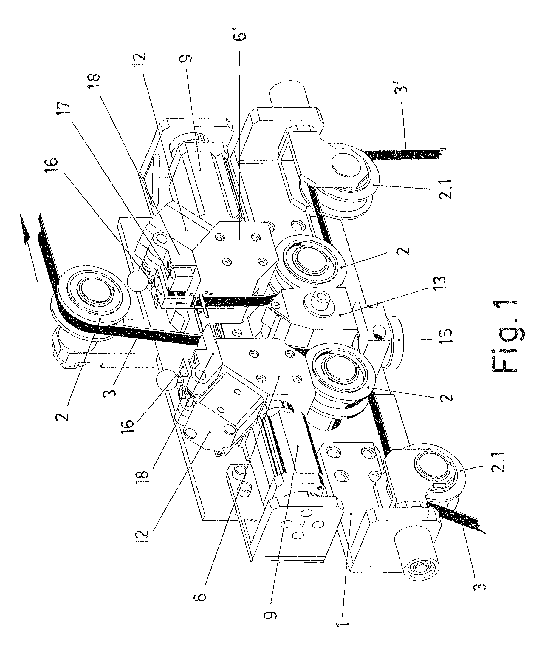 Fiber strip splicer for taping machines