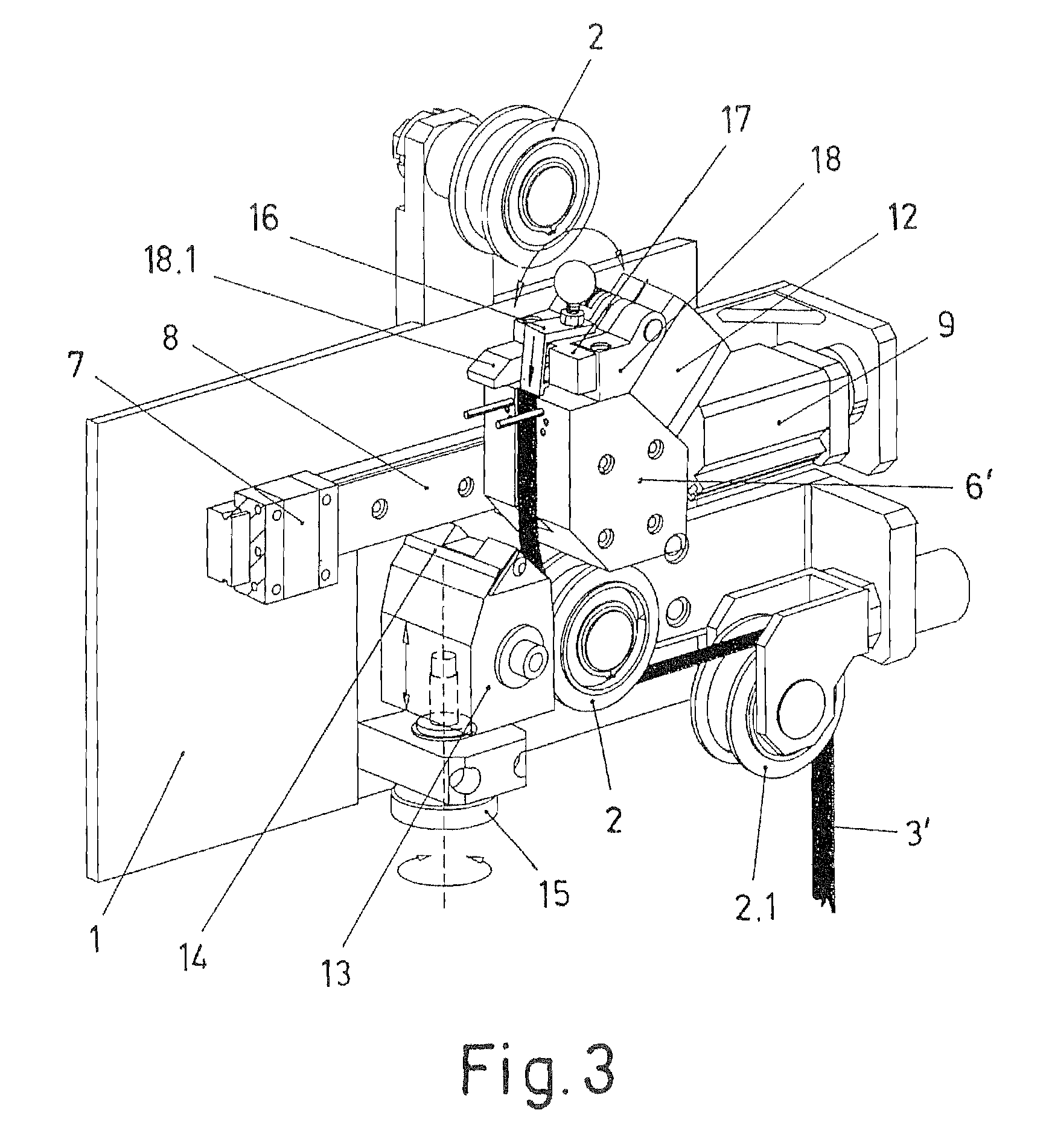 Fiber strip splicer for taping machines