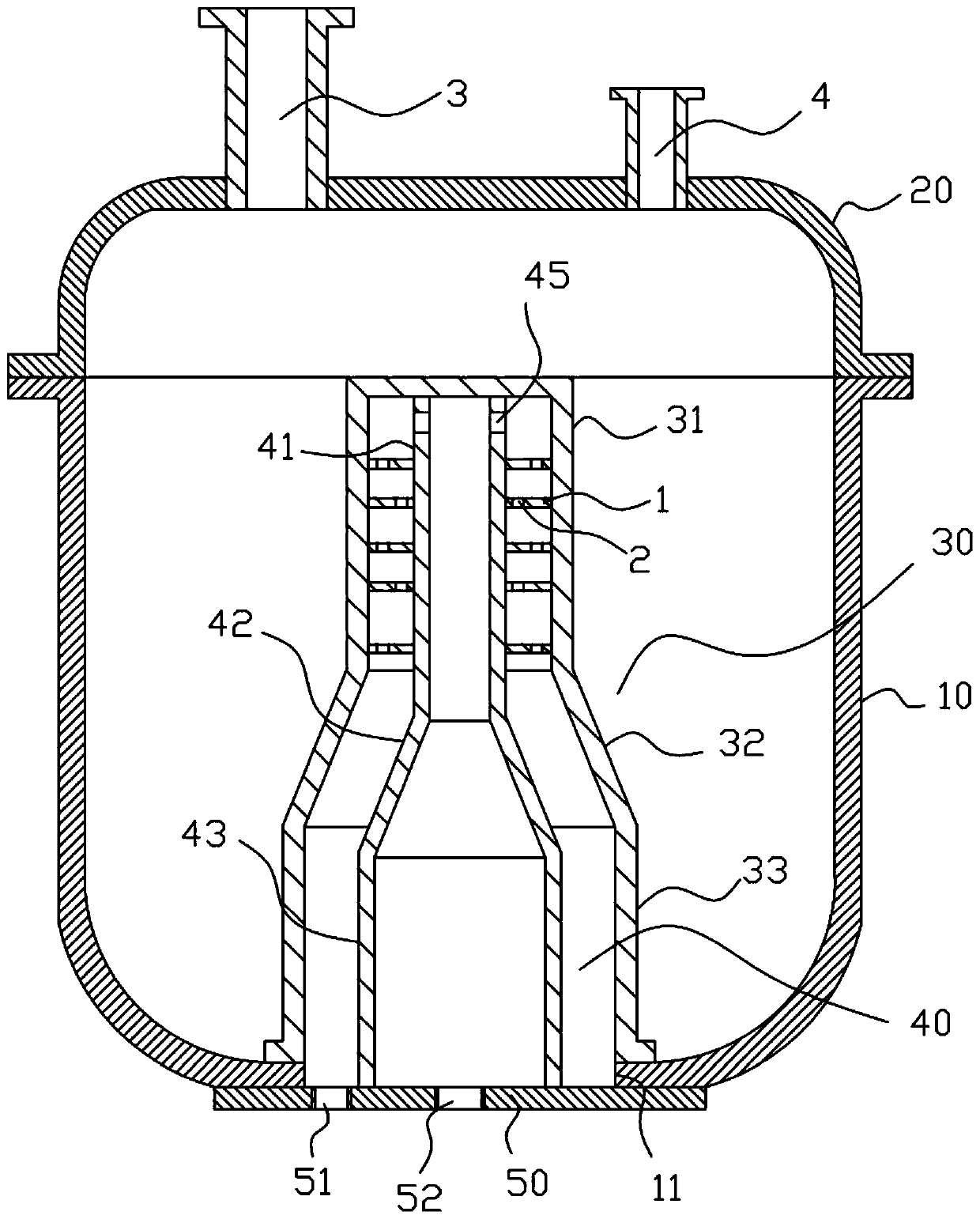 Adhesive storage tank with heat exchange device