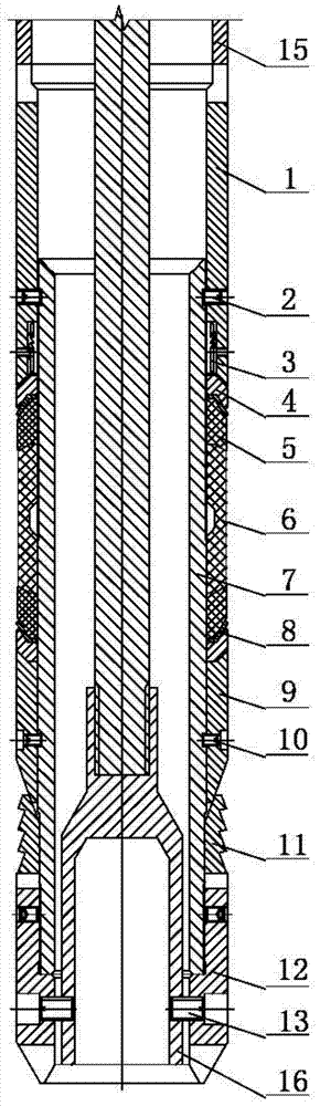 A large diameter bridge plug and its setting method