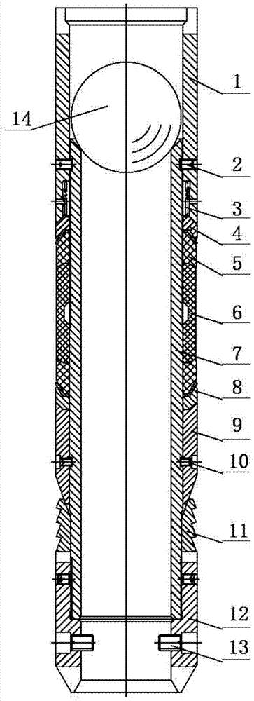 A large diameter bridge plug and its setting method