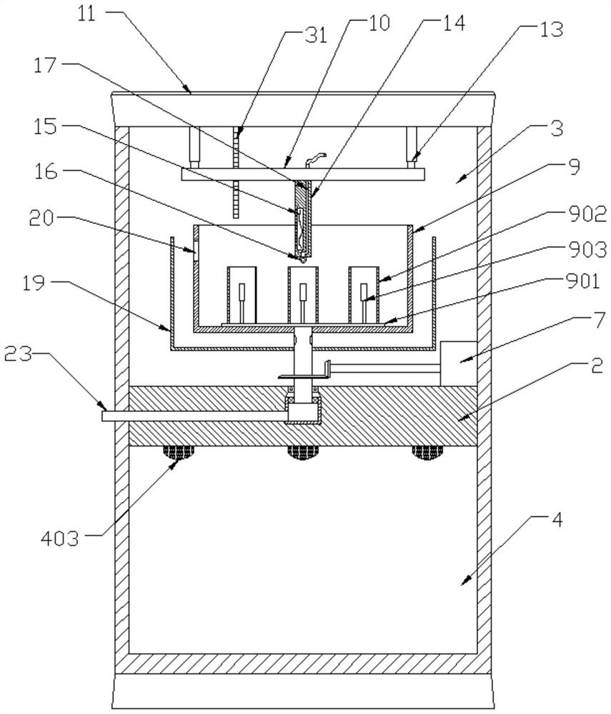 Separated micro-nano ozone cleaning and disinfecting device