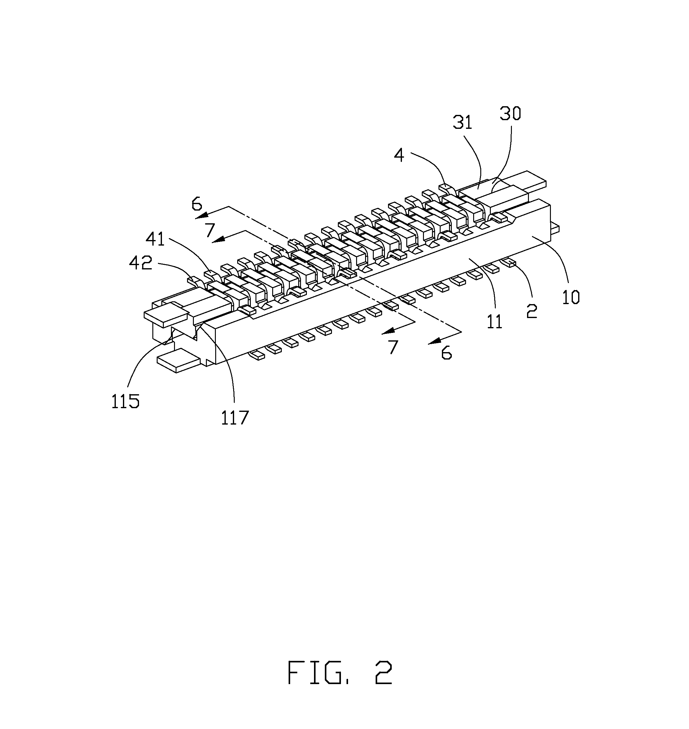 Board to board connector assembly having improved terminal arrangement