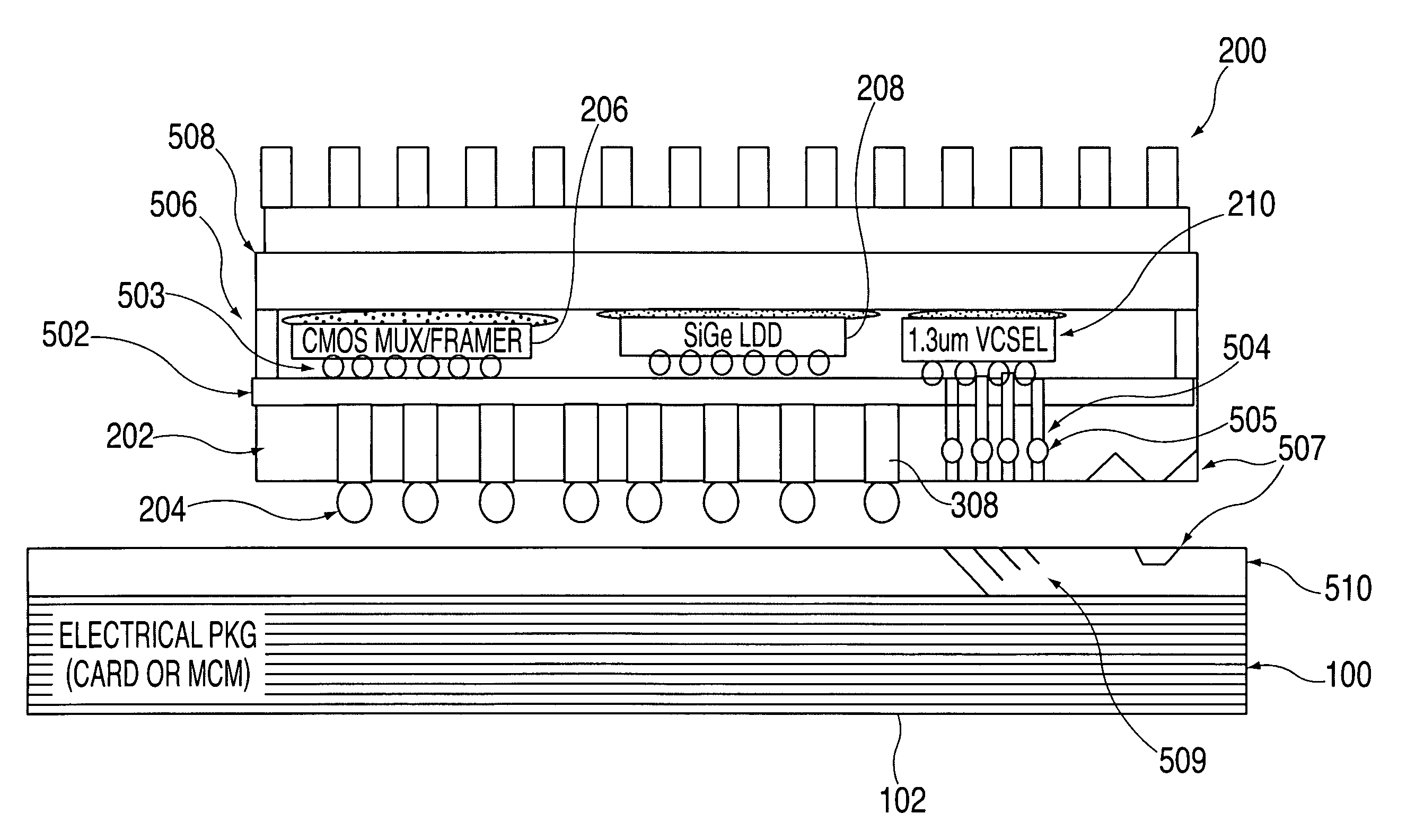 Silicon carrier for optical interconnect modules