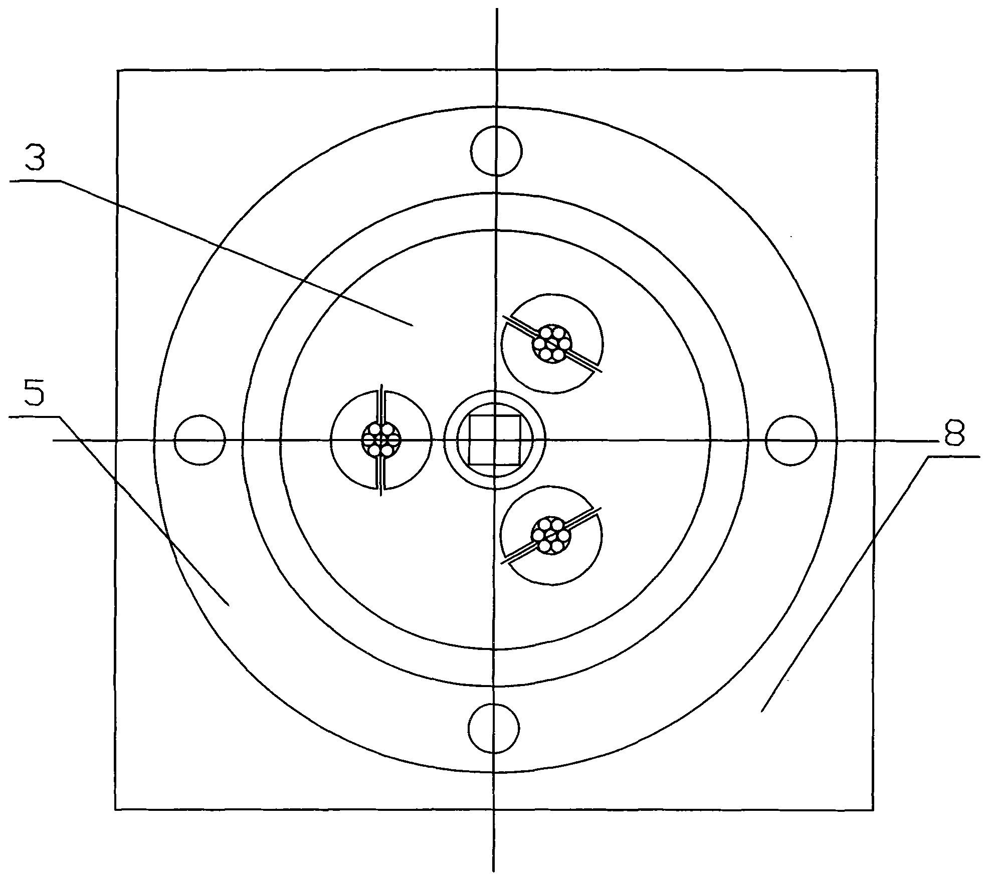 Adjustable prestressed anchoring device