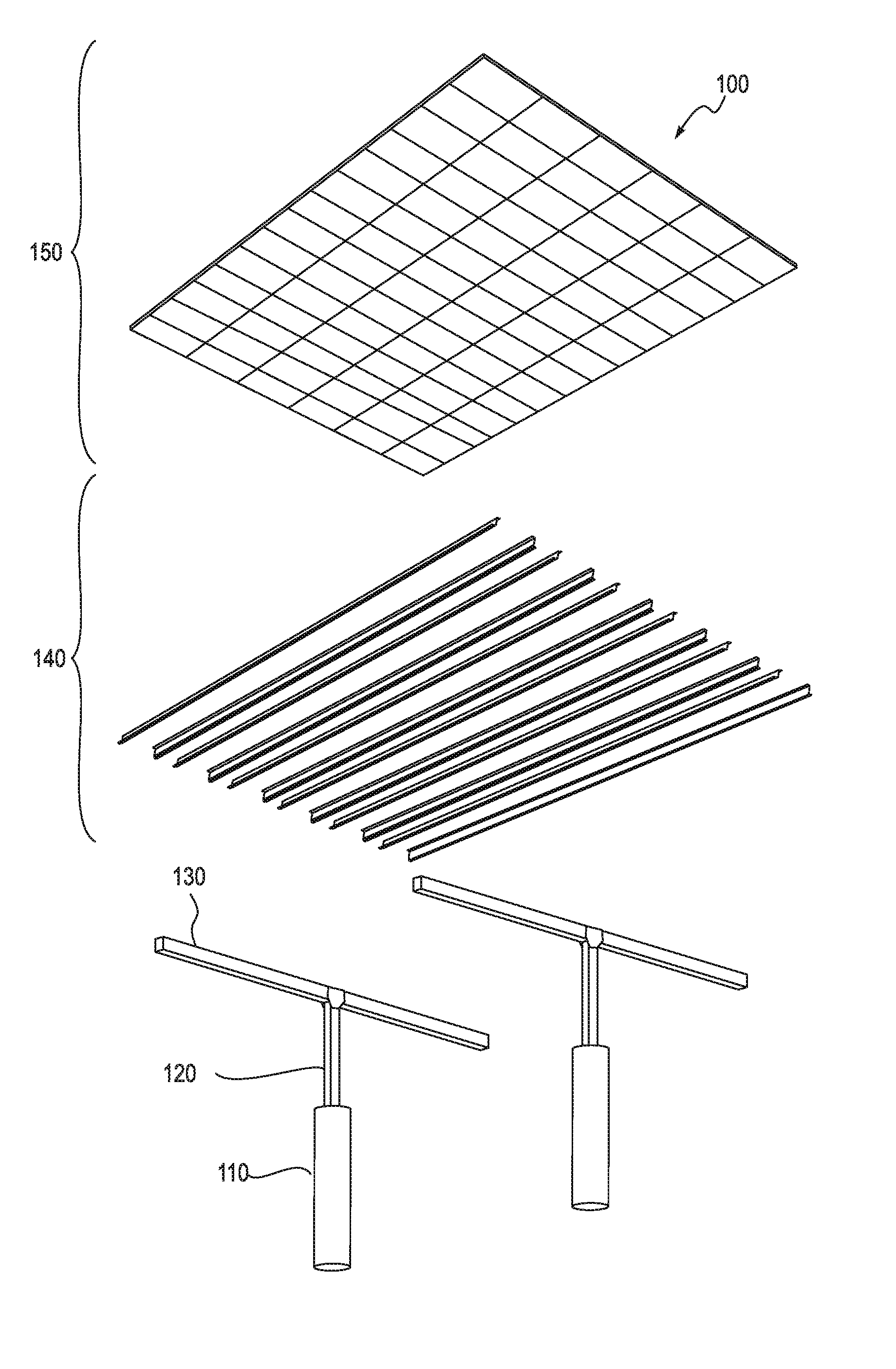 Solar canopy construction method