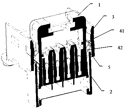 Shielding structure for locomotive communication bus connector