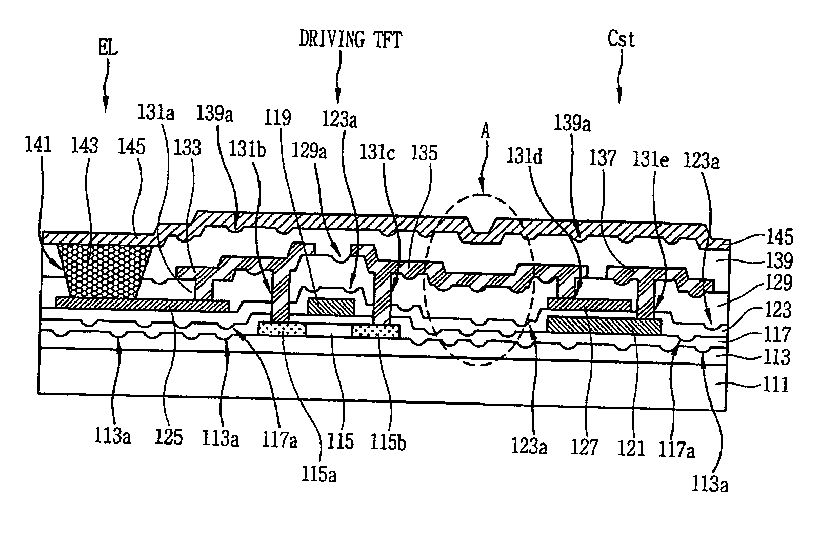 Active matrix type organic light emitting diode device and fabrication method thereof