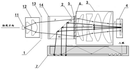 Micro projection display device and AR display system with same