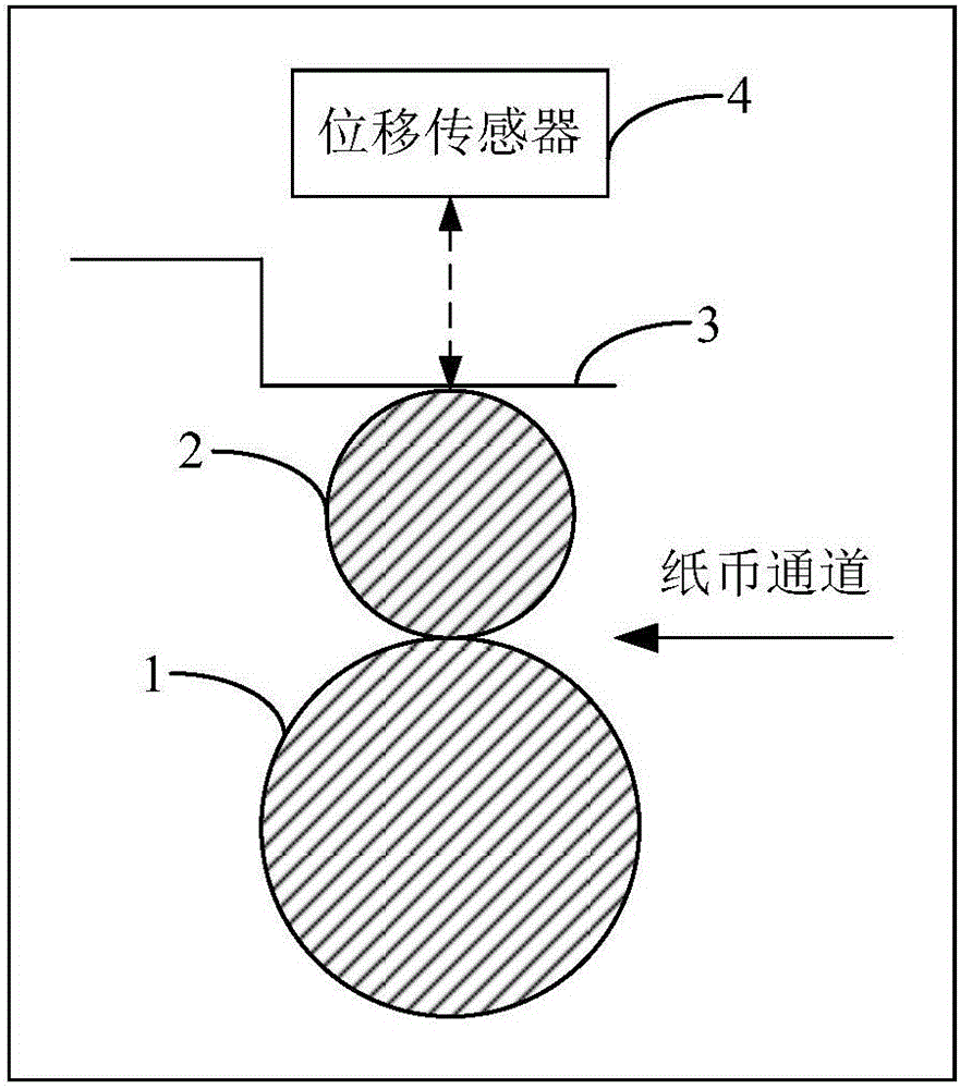 Medium thickness detection device and method