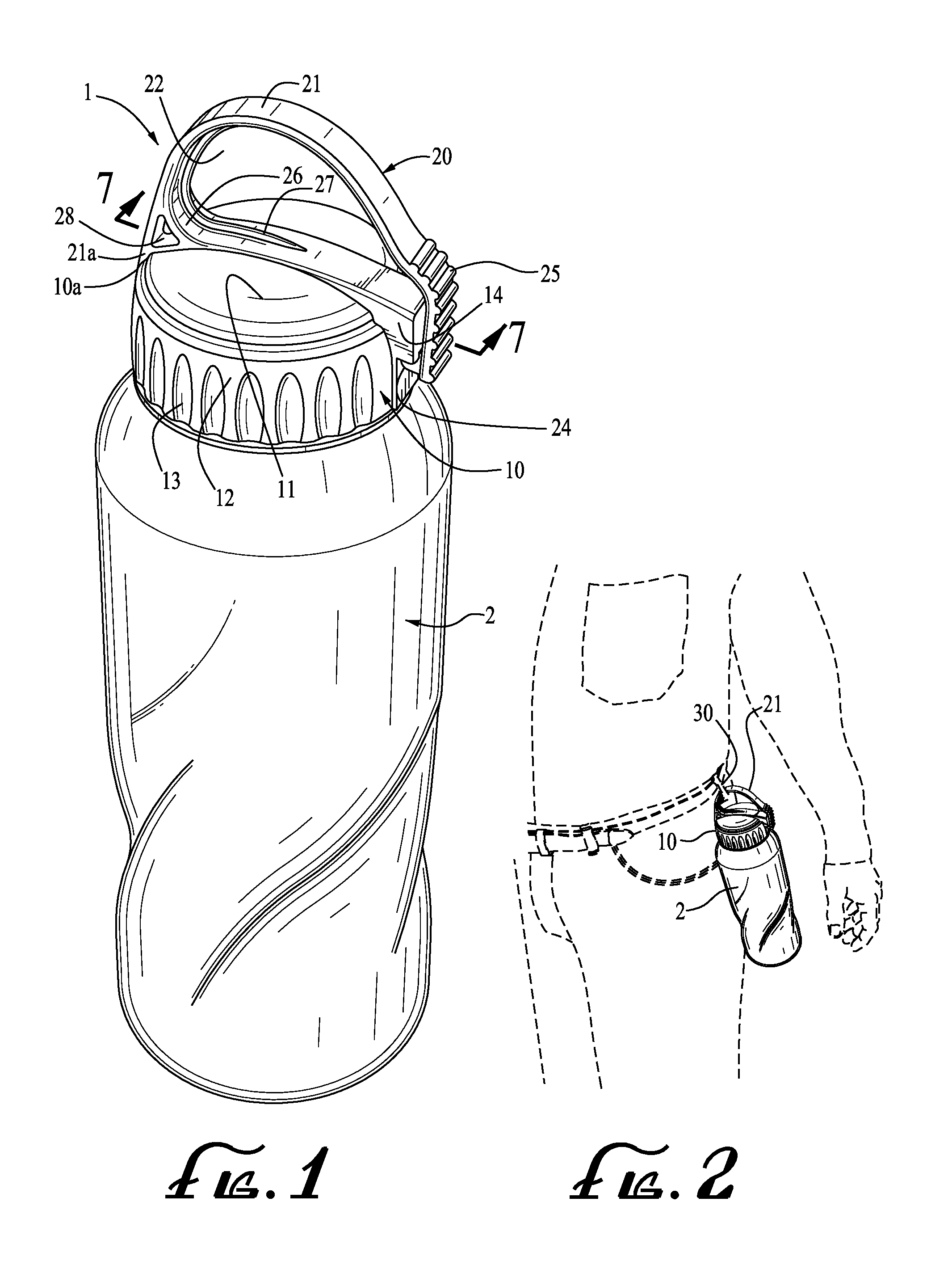 Carabiner bottle closure