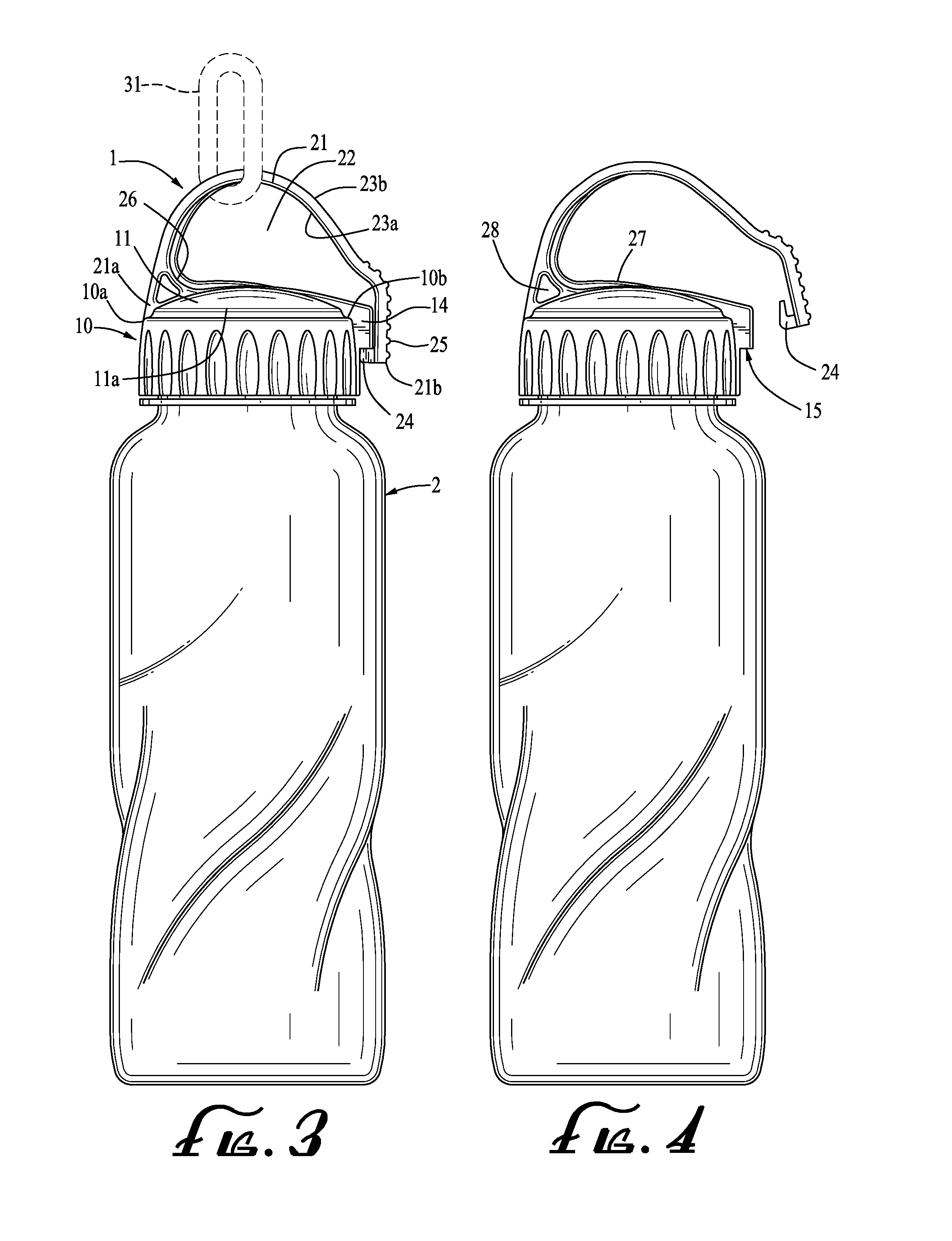 Carabiner bottle closure