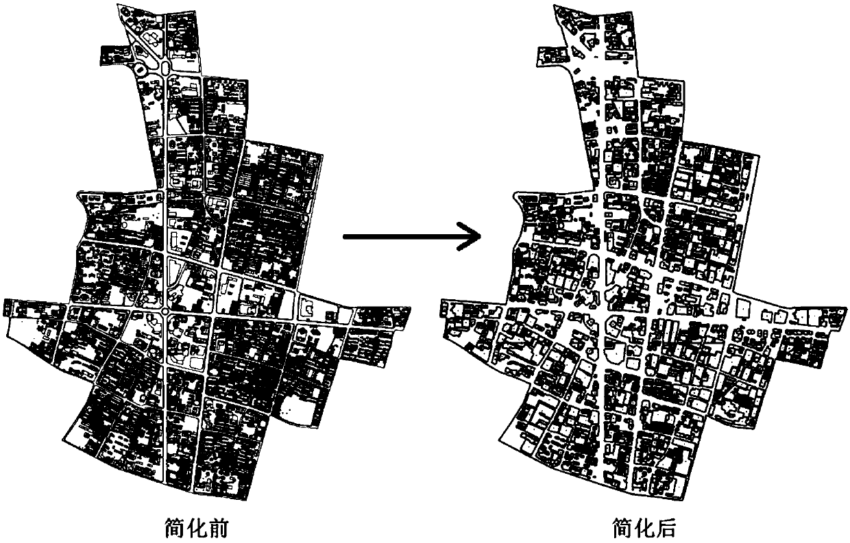 Method for simplifying an urban building energy consumption model