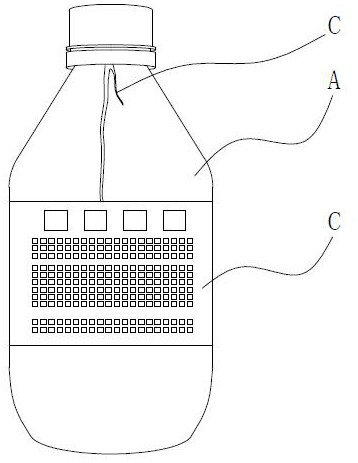 Corrosive liquid reagent bottle sticker protective adhesive tape and manufacturing method thereof