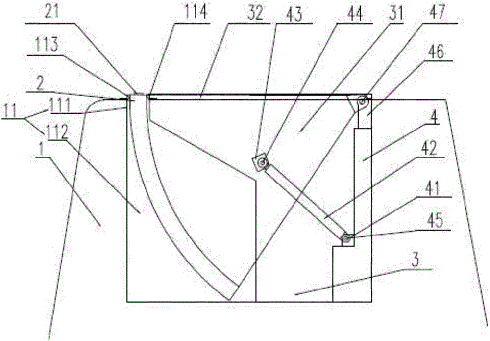 Arc-shaped lifting ecological gate