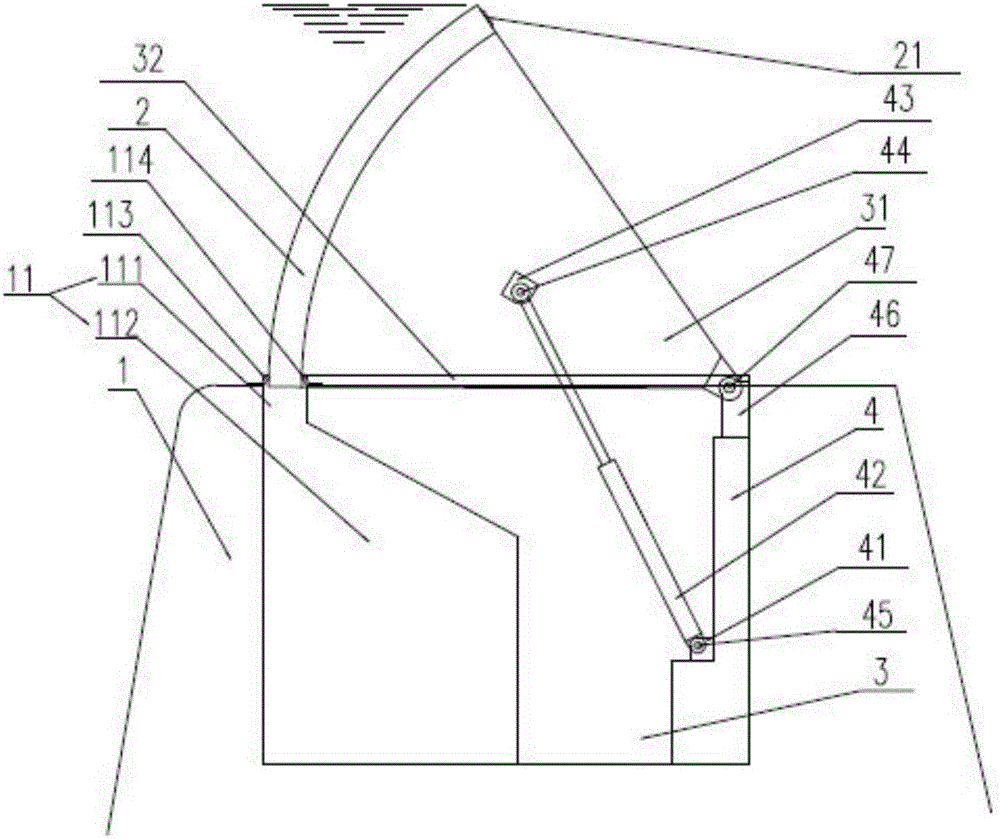 Arc-shaped lifting ecological gate