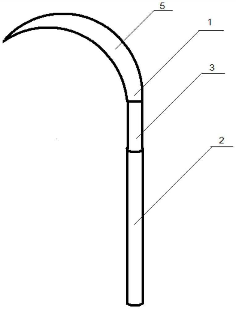 Double-blade sugarcane leaf-removing long knife