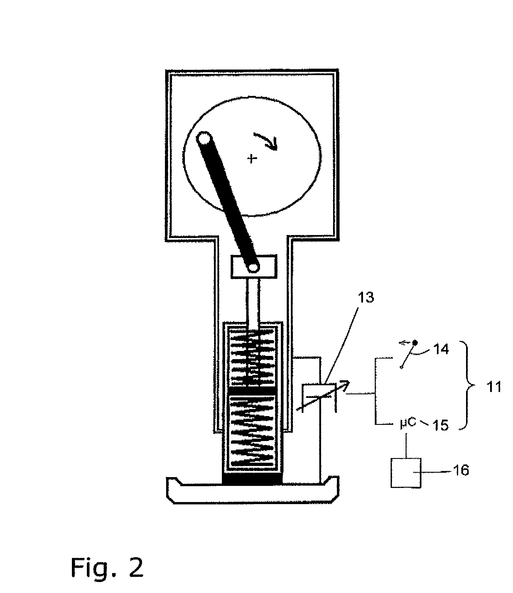 Tamping device with synchronizing device and method for same