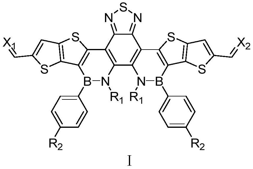 Benzothiadiazole boron-nitrogen derivative material and application thereof in organic electronic device