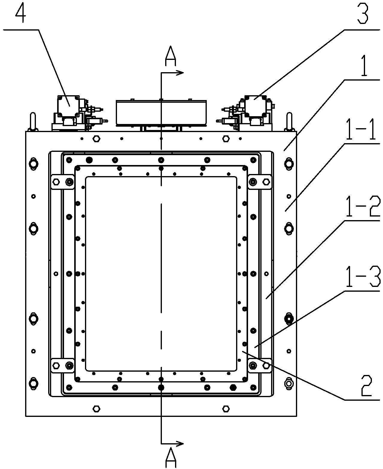 High-precision large-caliber electric reflecting mirror frame based on orthogonal axis