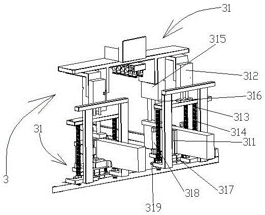 Automatic discharging and feeding machine for vulcanizing machine