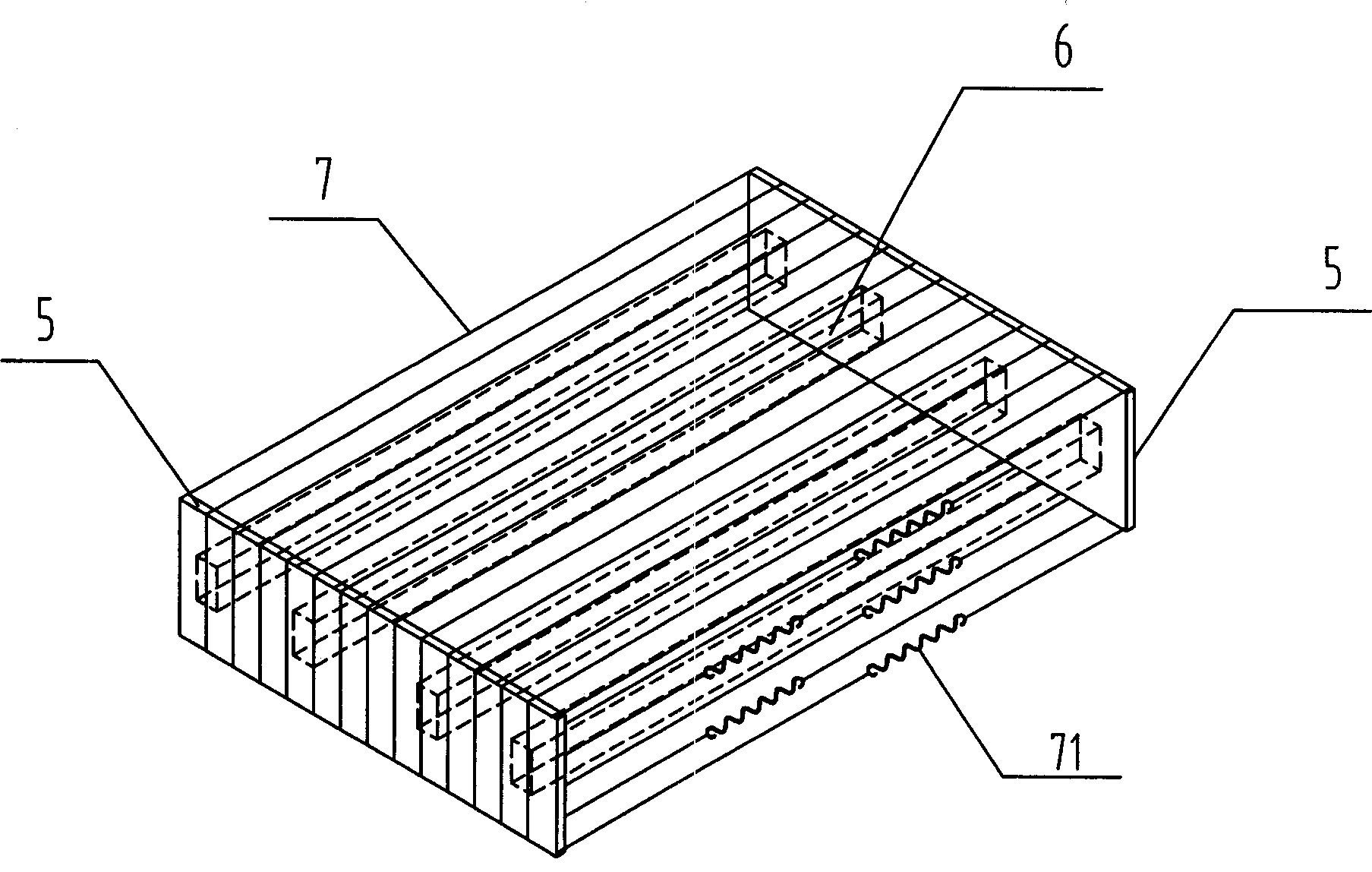 Knife holding net box for thin knife paper separator